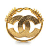 Chanel Gold Plated CC Brooch Secondhand