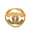 Chanel Gold Plated CC Brooch Secondhand