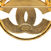 Chanel Gold Plated CC Brooch Secondhand