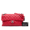 Chanel Large Quilted Shiny Lambskin Burgundy Rocks Flap Secondhand