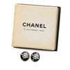 Chanel CC Resin and Gold Plated Round Lever Backs Earrings Secondhand