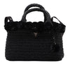 Prada Small Raffia Pompom Satchel Secondhand