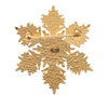 Chanel CC Gold Plated Crystal Snowflake Pin Brooch Secondhand