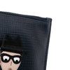 Dolce & Gabbana Leather DG Family Patch Zip Pouch Secondhand