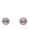 Chanel CC Stainless Steel Rhinestones Push Back Earrings Secondhand