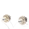 Chanel CC Stainless Steel Rhinestones Push Back Earrings Secondhand