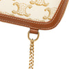 Celine Triomphe Coated Canvas Clutch On Chain Secondhand
