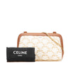 Celine Triomphe Coated Canvas Clutch On Chain Secondhand