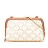Celine Triomphe Coated Canvas Clutch On Chain Secondhand