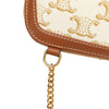 Celine Triomphe Coated Canvas Clutch On Chain Secondhand