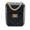 Chanel Quilted Aged Calfskin Reissue 2.55 Phone Holder With Chain Secondhand