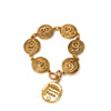 Chanel CC Gold Plated 31 Rue Cambon Medallion Link Bracelet Secondhand
