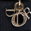 Dior Medium Patent Trimmed Woven Canvas Lady Dior Secondhand