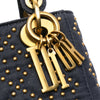 Dior Mini Denim Cannage Studded Supple Lady Dior Secondhand