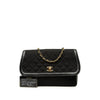 Chanel CC Quilted Jersey and Lambskin Trimmed Single Flap Secondhand