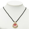 Hermès Gold Plated and Lacquered Parfum Bottle Pendant Necklace Secondhand