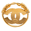 Chanel Gold Plated CC Spring Round Brooch Secondhand