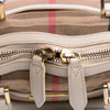 Burberry Small Leather Trimmed House Check Canvas Bridle Orchard Satchel Secondhand