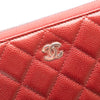 Secondhand Chanel CC Quilted Caviar Zip Around Long Wallet