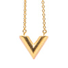 Louis Vuitton Gold Plated Resin Essential V Necklace Secondhand