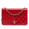 Chanel CC Quilted Patent Coco Boy Wallet On Chain Secondhand