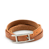 Secondhand Hermès Leather Hapi Triple Tour Wrap Bracelet M