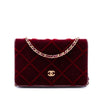 Chanel CC Quilted Velvet Wallet on Chain Secondhand