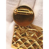 Chanel CC Gold Plated Medallion Quilted Flap Bag Brooch Secondhand