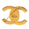 Chanel CC Gold Plated Turn Lock Brooch Secondhand