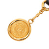 Chanel Gold Plated Leather Woven Chain Medallion Belt Secondhand