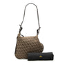 Fendi Zucchino Canvas Oyster Shoulder Bag Secondhand