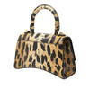 Balenciaga Calfskin Leopard Print Hourglass Top Handle Bag XS Secondhand