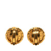 Chanel CC Gold Plated Round Clip On Earrings Secondhand