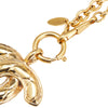 Secondhand Chanel Gold Plated Quilted CC Pendant Necklace