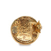 Chanel Gold Plated CC Swirl Button Clip on Earrings Secondhand