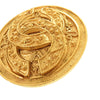 Chanel CC Gold Plated Medallion Pin Brooch Secondhand