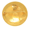 Chanel CC Gold Plated Medallion Pin Brooch Secondhand