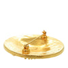Chanel CC Gold Plated Medallion Pin Brooch Secondhand