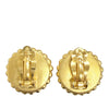 Chanel CC Gold Plated and Enamel Button Clip On Earrings Secondhand