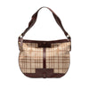 Burberry Haymarket Check Canvas Hobo Secondhand