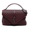 Secondhand Saint Laurent Large Sheepskin Chevron Monogram College Satchel
