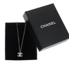 Chanel CC Brass and Strass Pendant Necklace Secondhand