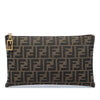 Secondhand Fendi Medium FF Jacquard Flat Baguette Pouch
