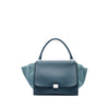Celine Large Drummed Calfskin and Suede Trapeze Satchel Secondhand
