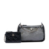 Chanel CC Mesh and Shiny Lambskin Clutch with Chain Secondhand