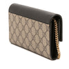 Secondhand Gucci Bicolor GG Marmont Calfskin and GG Supreme Wallet on Chain