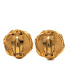 Chanel CC Gold Plated and Enamel Button Clip On Earrings Secondhand