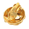 Chanel Gold Plated Overlapping CC Round Clip On Earrings Secondhand