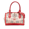 Burberry Haymarket Check Coated Canvas Satchel Secondhand