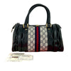 Gucci GG Supreme Plus Web Boston Bag Secondhand